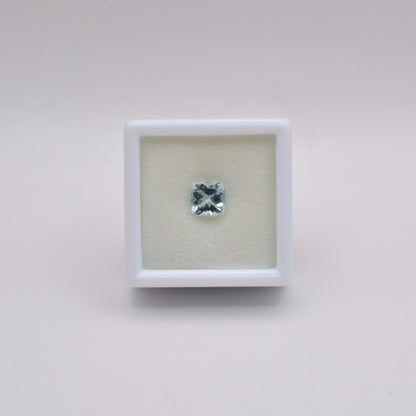 Aigue-Marine Coussin carré 0,82ct - pierre précieuse - gemme