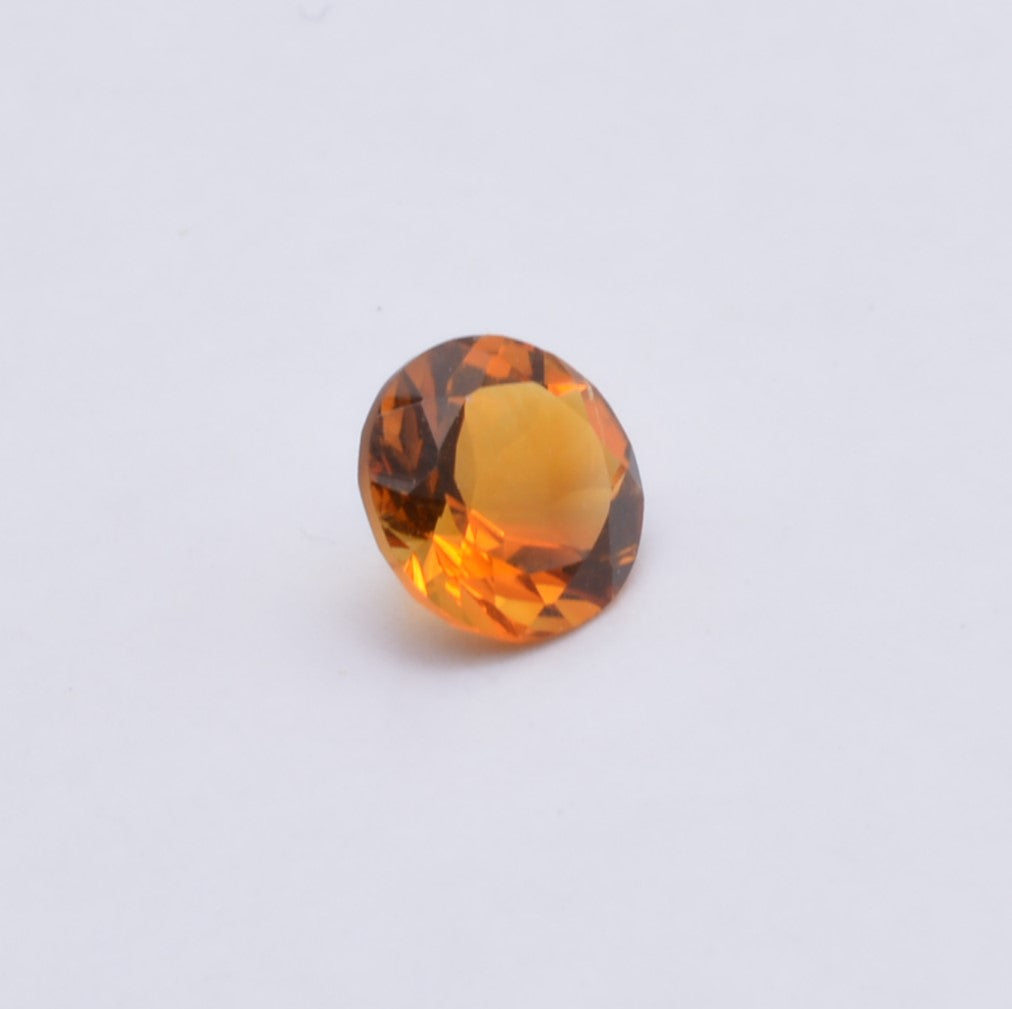 Citrine Madère Ronde 0,81ct - pierre précieuse - gemme