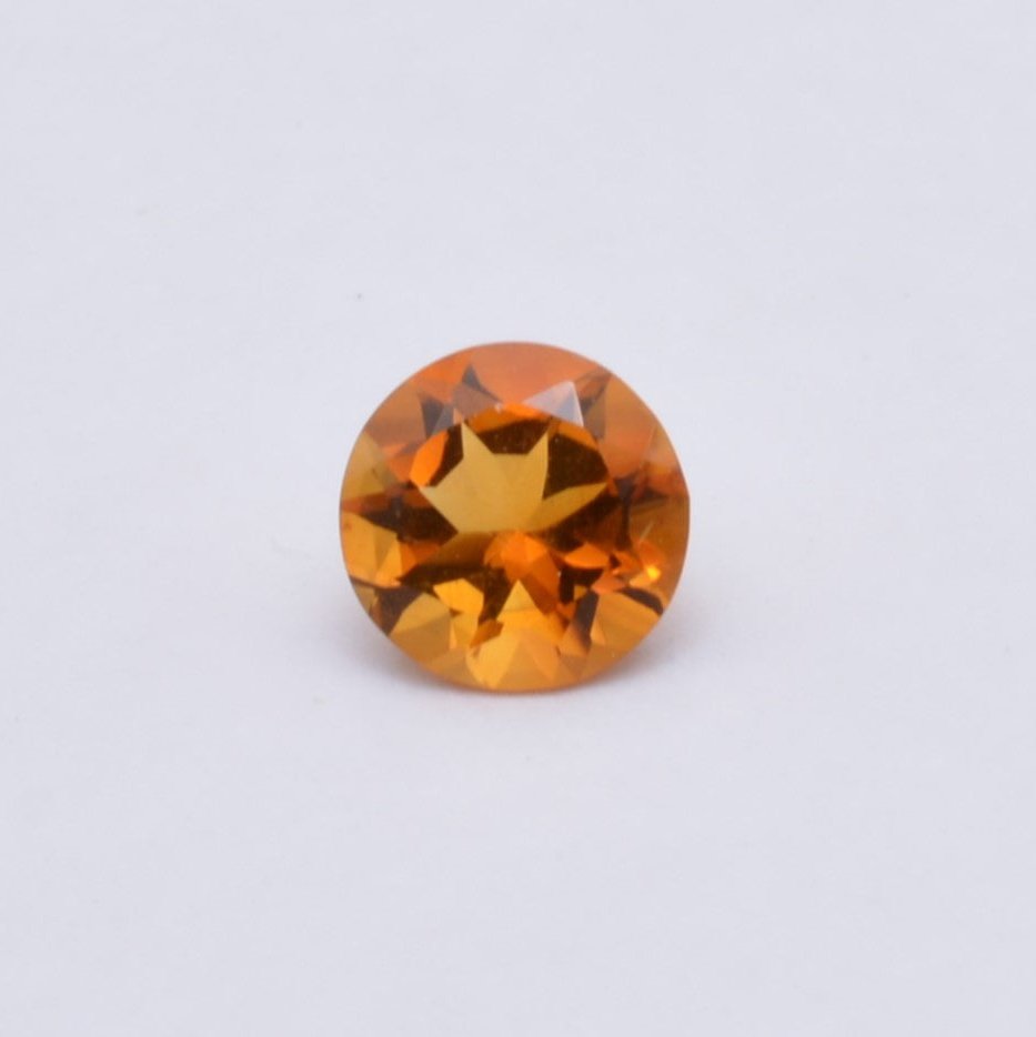 Citrine Madère Ronde 0,81ct - pierre précieuse - gemme