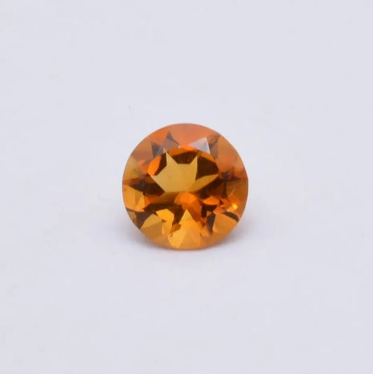 Citrine Madère Ronde 0,81ct - pierre précieuse - gemme