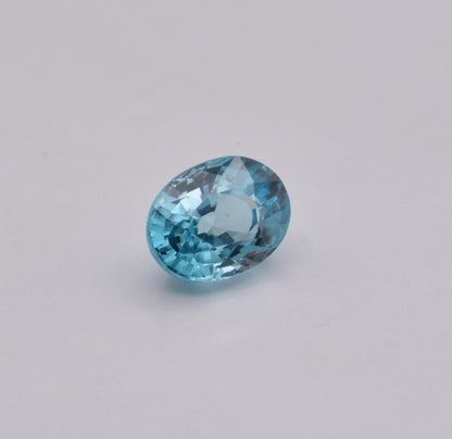 Zircon Bleu Ovale 2,54ct - pierre précieuse - gemme